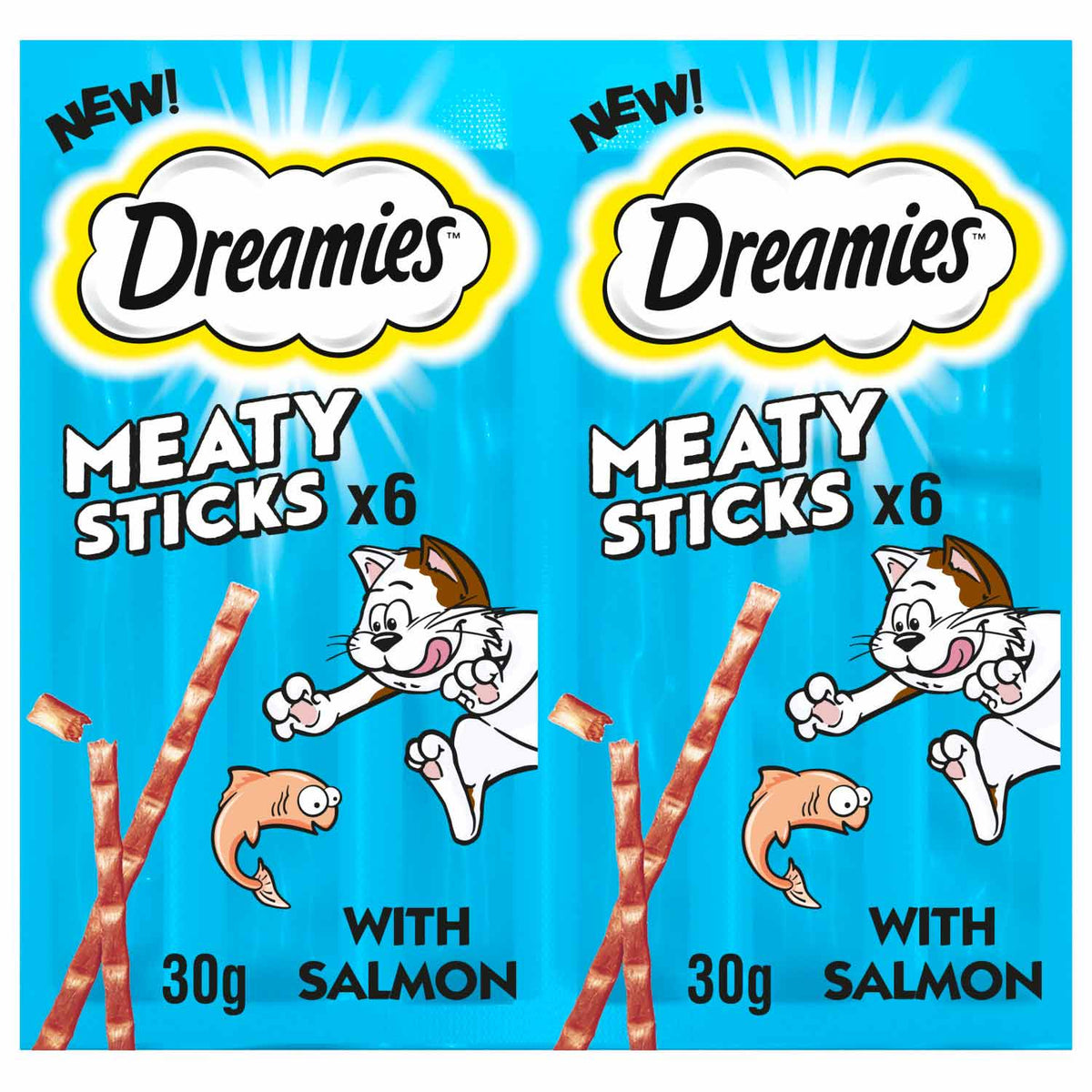 Dreamies Meaty Sticks Cat Treats - Salmon - 6 Treats