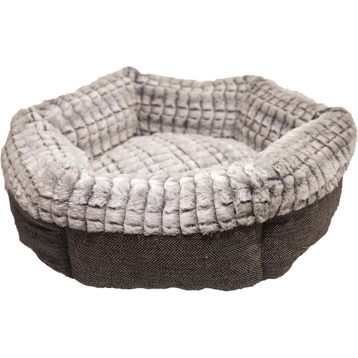 Rosewood Tweed & Plush Bed - Small 48x48cm