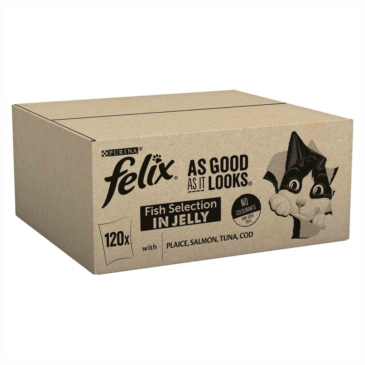Felix As Good As It Looks Adult Wet Cat Food in Jelly -  Ocean Feasts Selection - 120x85g Pouches