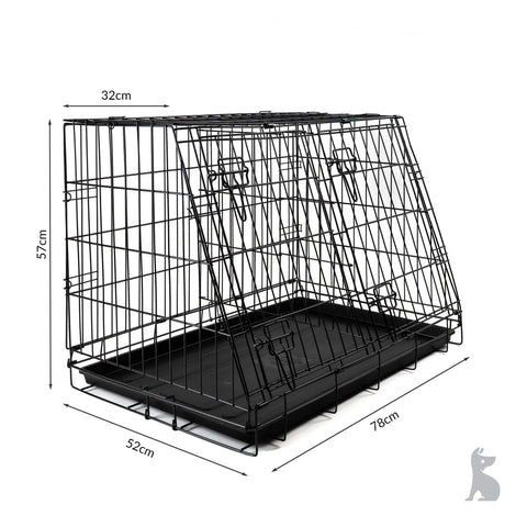 Barkshire Sloping Dog Car Crate - Medium 78 x 50cm