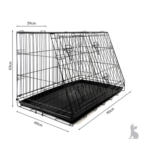 Barkshire Sloping Dog Car Crate  - Large 90 x 59cm