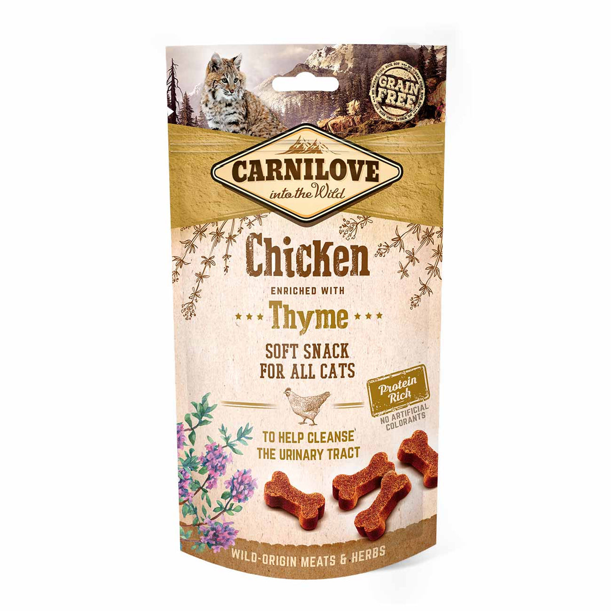 Carnilove Grain Free Semi Moist Cat Treats - Chicken with Thyme - 50g