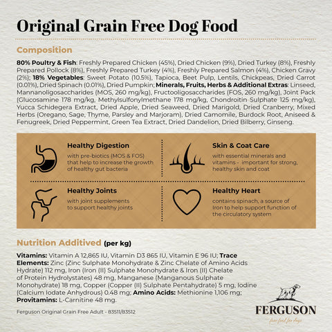 Ferguson Original 80/20 Grain Free Dry Dog Food