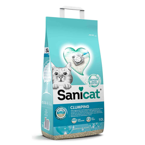 Sanicat Marseille Soap Scent Clumping Cat Litter - 10Ltr
